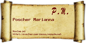 Poscher Marianna névjegykártya